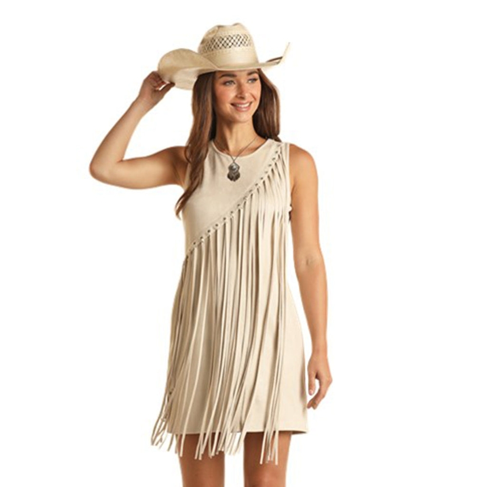 New Med Rock & Roll Women's Asymmetrical Fringe Dress